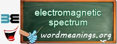 WordMeaning blackboard for electromagnetic spectrum